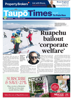 Cover of Taupo Times