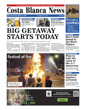 Cover of Costa Blanca News (North Edition)  