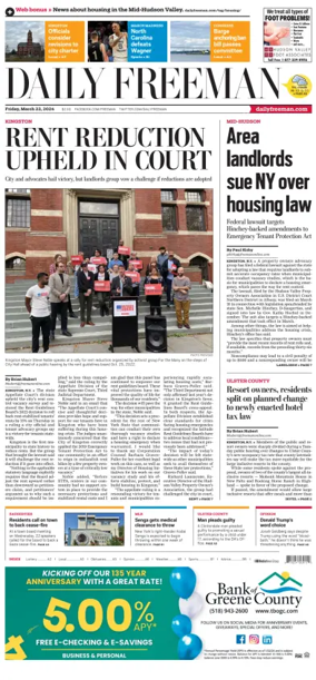 Cover of Daily Freeman (Kingston, NY)