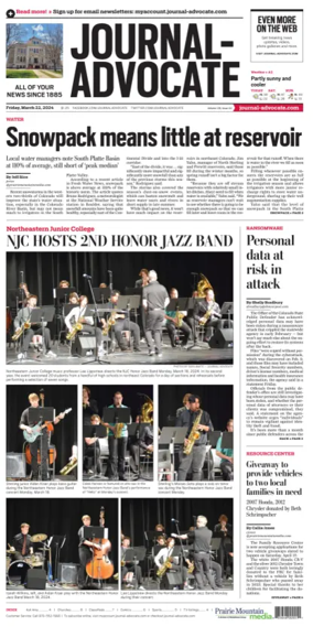 Cover of Journal-Advocate (Sterling)