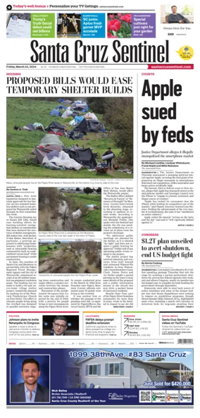 Cover of Santa Cruz Sentinel