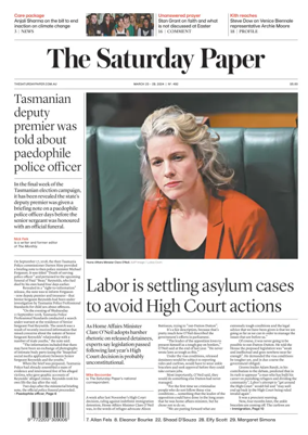Cover of The Saturday Paper