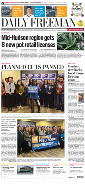 Cover of Daily Freeman (Kingston, NY)