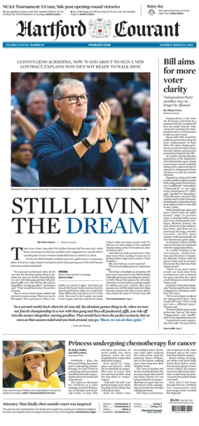 Cover of Hartford Courant