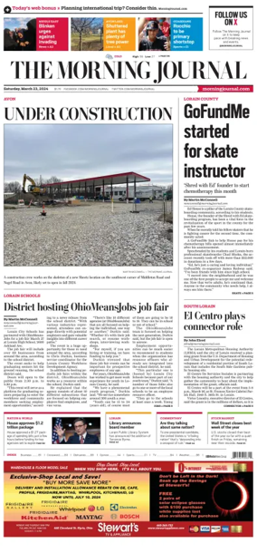 Cover of The Morning Journal (Lorain, OH)