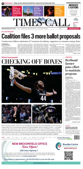 Cover of Times-Call (Longmont)