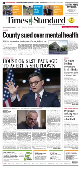 Cover of Times Standard (Eureka)