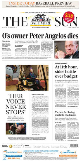 Cover of Baltimore Sun Sunday