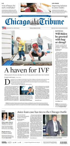 Cover of Chicago Tribune (Sunday)