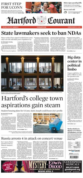Cover of Hartford Courant (Sunday)