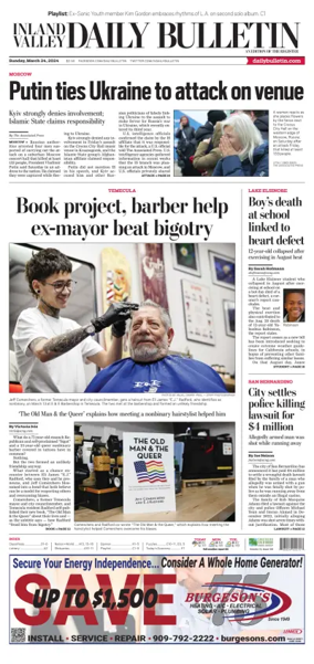 Cover of Inland Valley Daily Bulletin