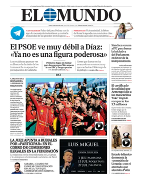 Cover of El Mundo Primera Edición Int