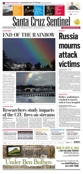 Cover of Santa Cruz Sentinel
