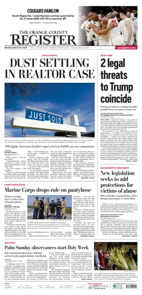 Cover of The Orange County Register
