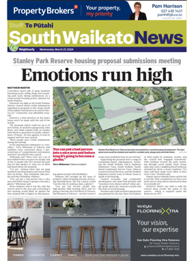Cover of South Waikato News
