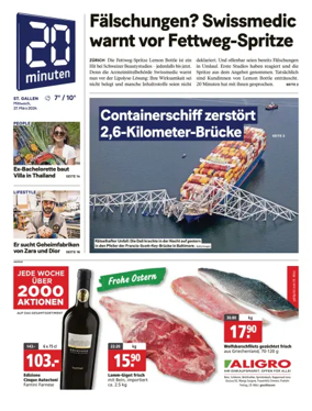 Cover of 20 Minuten - St. Gallen