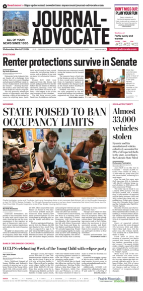 Cover of Journal-Advocate (Sterling)