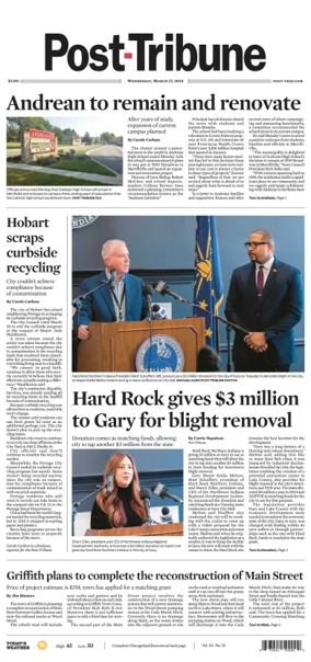 Cover of Post-Tribune