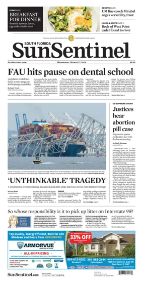 Cover of Sun Sentinel Palm Beach Edition