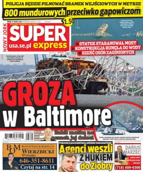 Cover of Super Express Nowy Jork