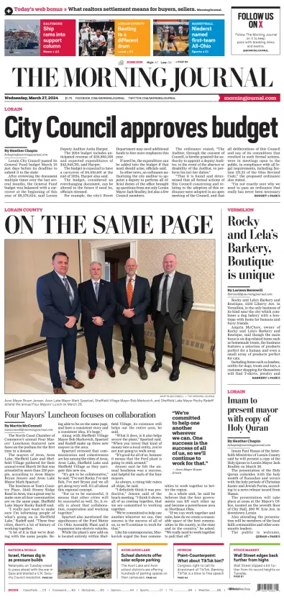 Cover of The Morning Journal (Lorain, OH)