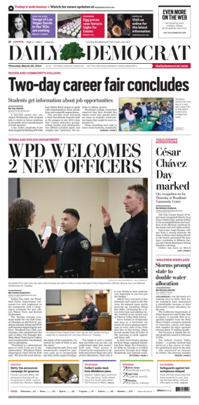 Cover of Daily Democrat (Woodland)