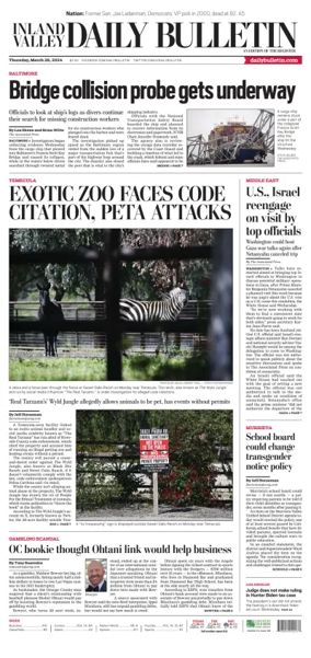 Cover of Inland Valley Daily Bulletin