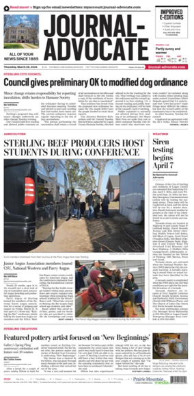 Cover of Journal-Advocate (Sterling)