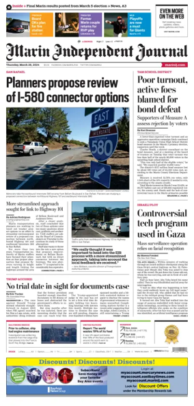 Cover of Marin Independent Journal