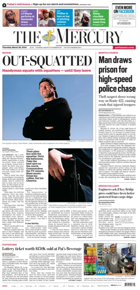 Cover of The Mercury (Pottstown, PA)