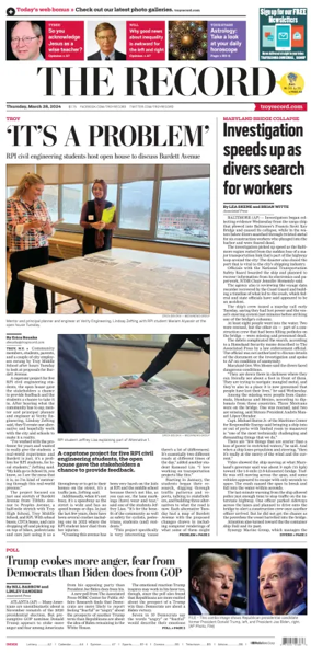 Cover of The Record (Troy, NY)