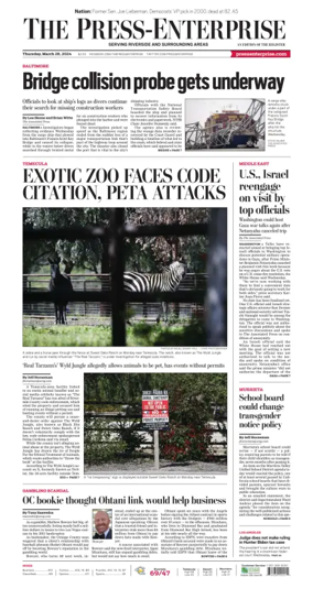 Cover of The Riverside Press-Enterprise