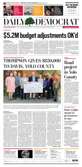 Cover of Daily Democrat (Woodland)