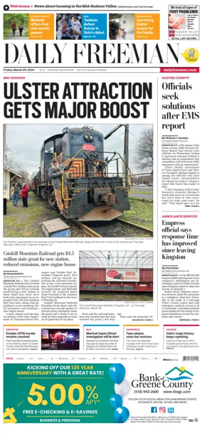Cover of Daily Freeman (Kingston, NY)