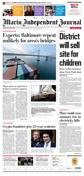 Cover of Marin Independent Journal