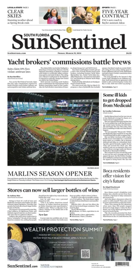 Cover of Sun Sentinel Palm Beach Edition