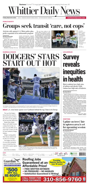 Cover of Whittier Daily News