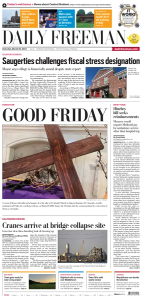 Cover of Daily Freeman (Kingston, NY)