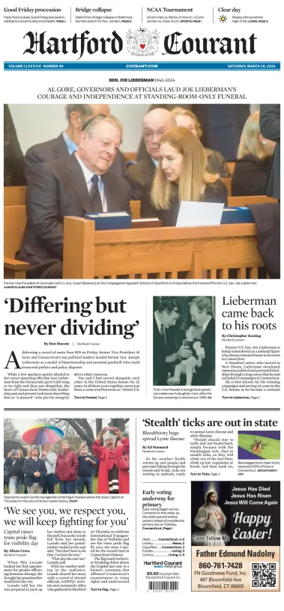 Cover of Hartford Courant