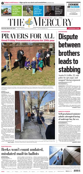 Cover of The Mercury (Pottstown, PA)