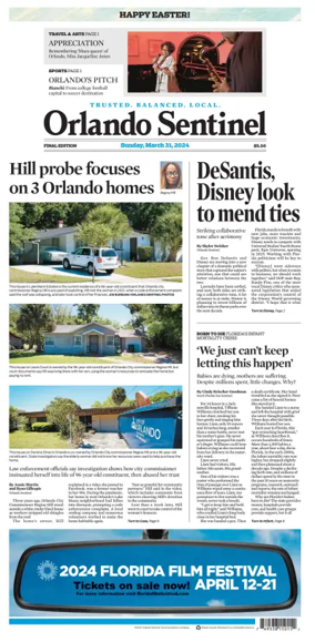 Cover of Orlando Sentinel (Sunday)