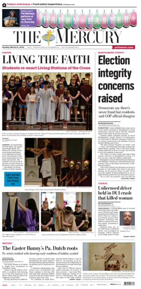 Cover of The Mercury (Pottstown, PA)