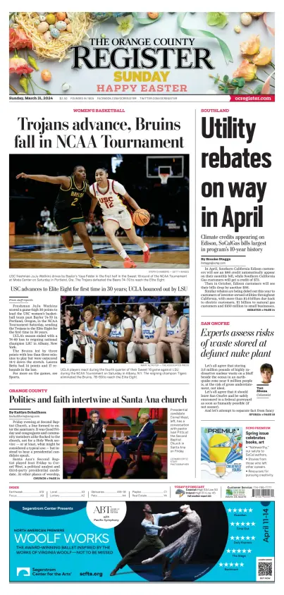 Cover of The Orange County Register
