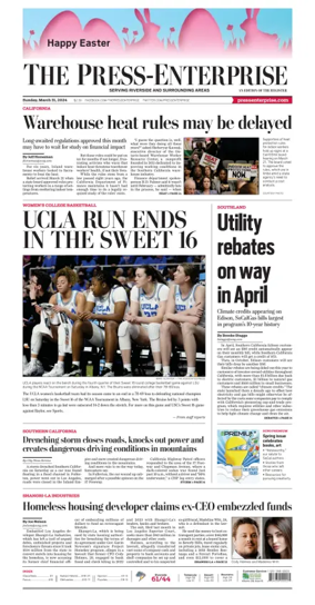 Cover of The Riverside Press-Enterprise