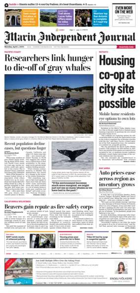 Cover of Marin Independent Journal