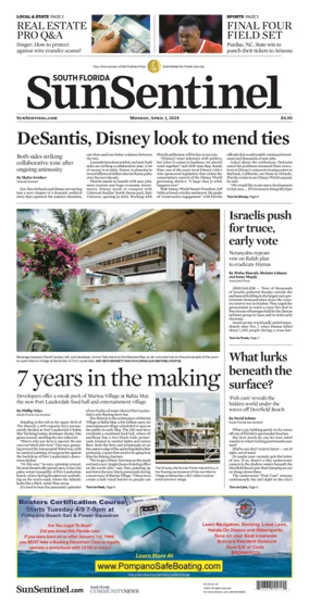 Cover of Sun Sentinel Broward Edition