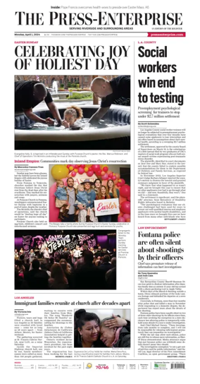 Cover of The Riverside Press-Enterprise