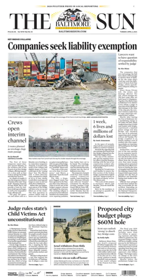 Cover of Baltimore Sun