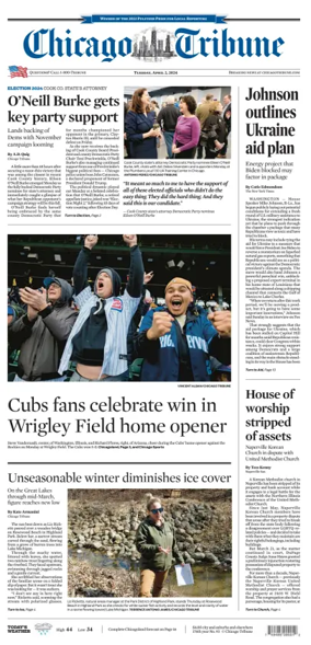 Cover of Chicago Tribune