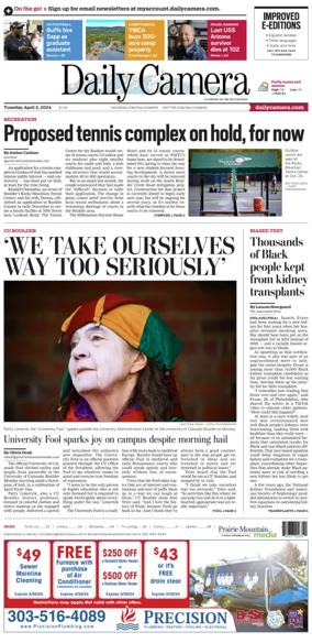 Cover of Daily Camera (Boulder)